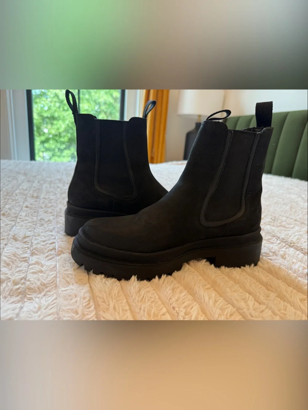 Thursday Black Chelsea Legend platform Boots leather- women’s size 8.5